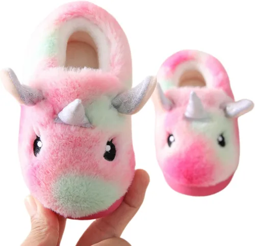 Vista 2 de Pantuflas peludas para niñas y niños pequeños