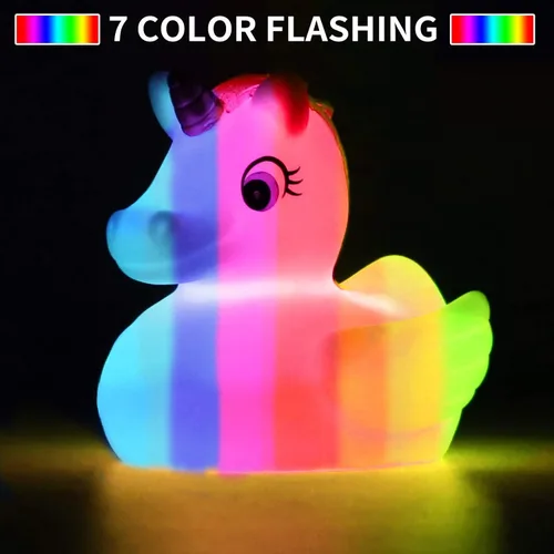Vista 3 de Juguete de baño sin agujeros, paquete de 12 animales iluminados, juguetes de bañera de color intermitente para niños pequeños, piscina, fiesta