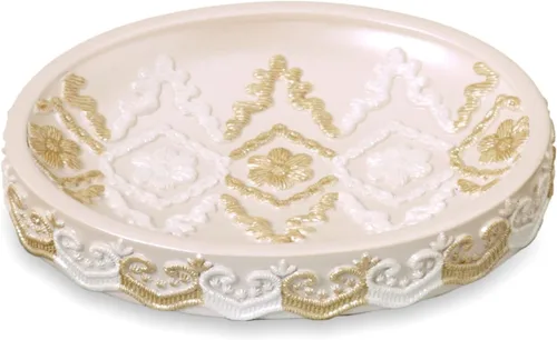 Vista 3 de Popular Bath Arabella - Cortina de ducha de lujo beige – Elegante decoración de baño, impermeable, resistente al moho, resistente a la decoloración