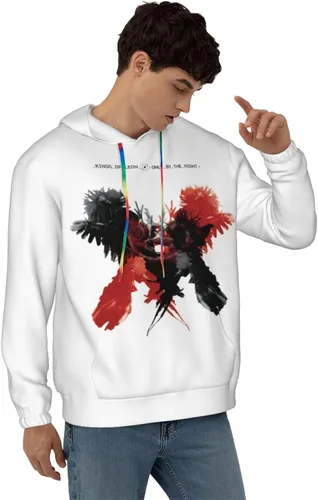 Vista 3 de BENOLIVE Sudaderas con capucha para hombre, atléticas, informales, de manga larga, con cordón