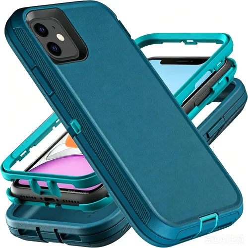 Vista 7 de YmhxcY Funda para iPhone 12 y iPhone 12 Pro, a prueba de golpes, a prueba de caídas, a prueba de polvo, a prueba de caídas, 3 capas, duradera, funda