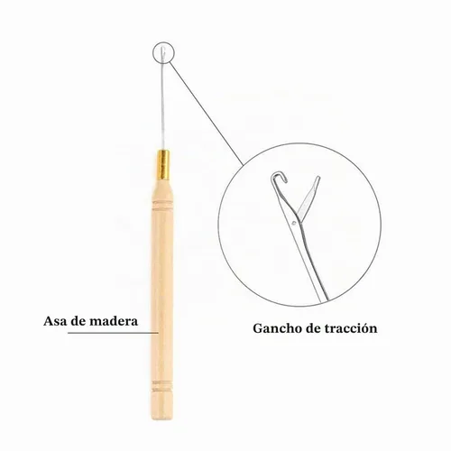Vista 5 de Orgrimmar Extensiones de cabello para quitar alicates y gancho de tracción, 500 piezas de anillos de micro silicona, kit de herramientas para Negro