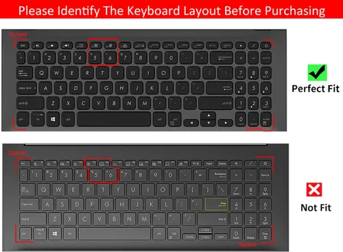 Vista 2 de Funda de teclado para ASUS VivoBook F512DA F512FA F512JA X512FA X512DA X515JA / ASUS VivoBook S512 S530UA S530FA Funda de teclado para teclado ASUS