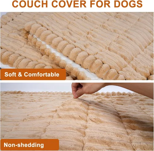 Vista 4 de PHOPHO Funda de sofá lavable para perros, protector de sofá para forma de L, funda de manta antideslizante para perro, tapete amigable para mascotas