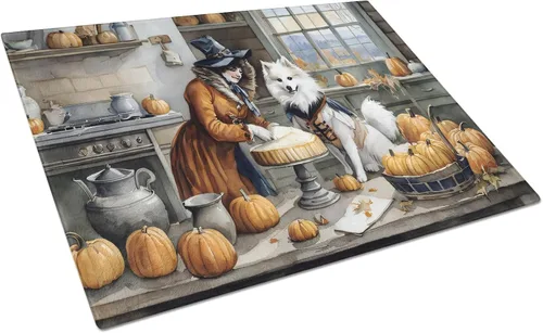 Vista 38 de Caroline's Treasures DAC1720LCB Affenpinscher - Tabla de cortar de vidrio con calabazas para cocina de otoño, grande, decorativa, de vidrio