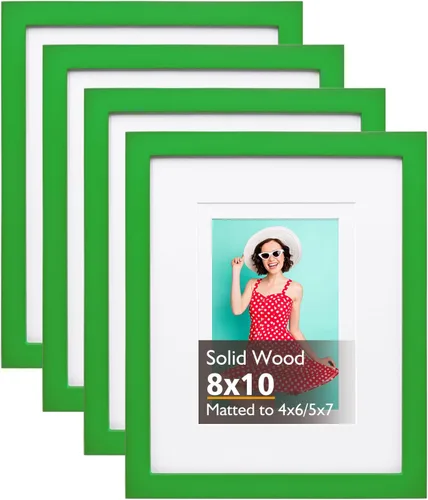 Vista 26 de KINLINK Marco de fotos de 3.5 x 5 pulgadas, color negro ceniza, marcos de madera maciza con plexiglás para mesa y montaje en pared, marcos de fotos