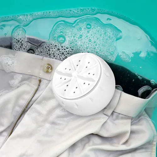 Vista 4 de Lavadora portátil de turbina ultrasónica mini lavadora de bajo consumo alimentado por USB para ropa interior Rv ropa y delicadas Lavaplatos