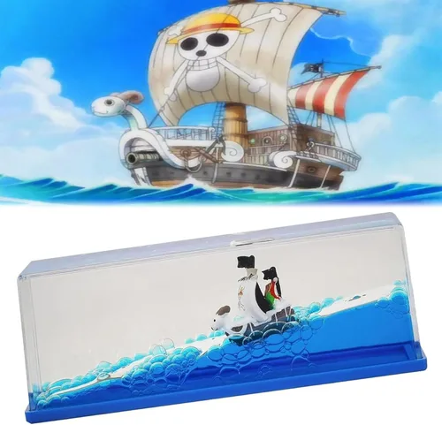 Vista 8 de Botella de Deriva de Fluido de Crucero, Barco Insumergible en una Caja, Modelo de Crucero Titanic Decoración de Crucero de Onda Líquida, Juguete