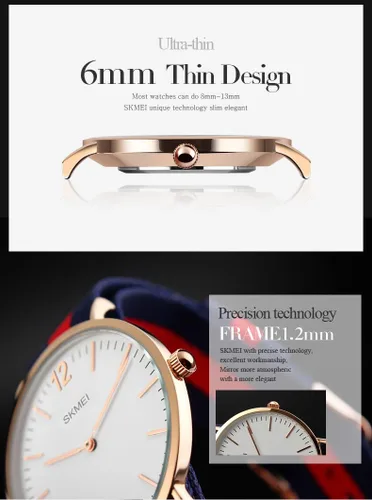 Vista 4 de FANMIS Reloj de pulsera analógico de cuarzo súper fino unisex clásico unisex de acero inoxidable ultra fino caso de negocios