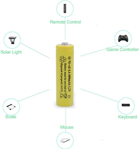 Vista 8 de BT18433/BT28433 Combo de batería de teléfono con pilas de luz solar AA Ni-CD 1.2V 600mAh