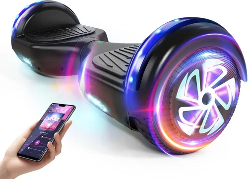 Vista 11 de LIEAGLE Scooter, Self Balancing Scooter with Bluetooth Speaker LED Lights Wheels,Dual 300w Motors, 7.5 mph Max Speed & 8.5 Miles Max Range, for