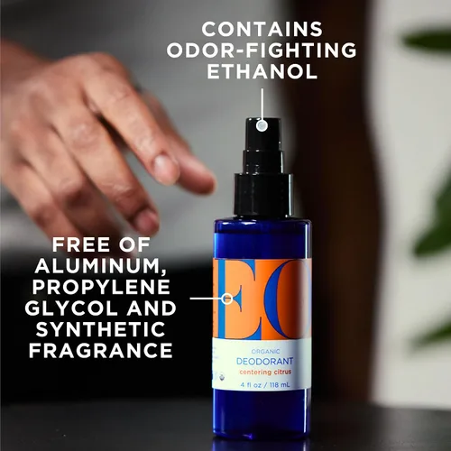 Vista 2 de EO Desodorante orgánico en aerosol, 4 onzas (paquete de 1), cítricos, hecho con aceites esenciales para hombres y mujeres