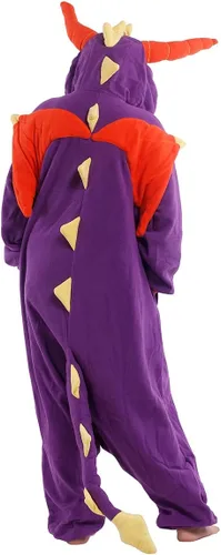 Vista 3 de GZHOK Adult Cartoon Animal Dinosaur Costumes Pajamas Christmas Halloween Cosplay