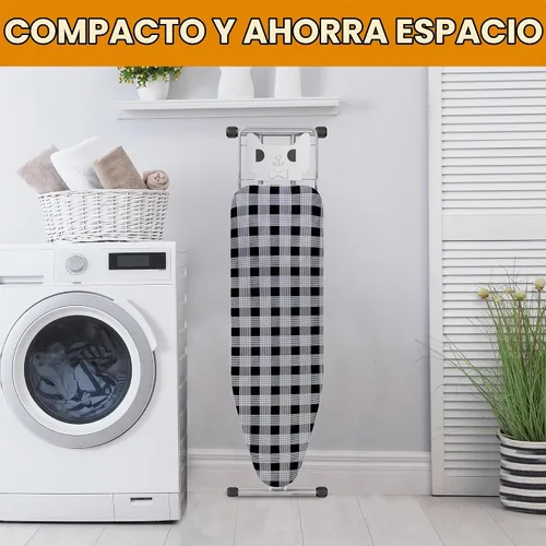 Vista 6 de Jakeefud Tabla de planchar de 13 x 43 pulgadas con funda acolchada extra gruesa y resistente, altura ajustable, tela resistente al calor y a