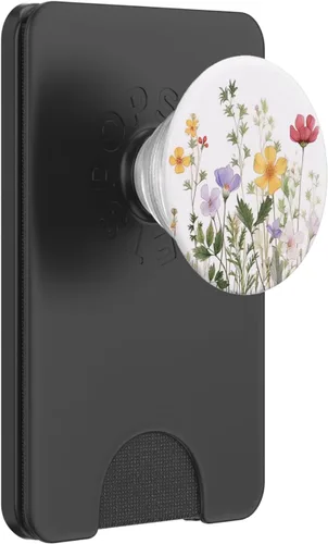 Vista 7 de Patrón floral Flores silvestres Flores Ramo Flor Pastel PopSockets intercambiables PopGrip