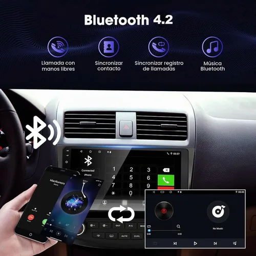 Vista 7 de Estéreo de coche para Honda Accord 7th 2003-2007 Carplay incorporado