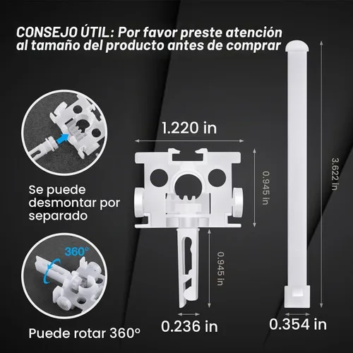 Vista 2 de Jetec Kit de pestañas de reparación de persianas verticales, listones de repuesto, piezas de fijador de ventana para accesorios de cortina