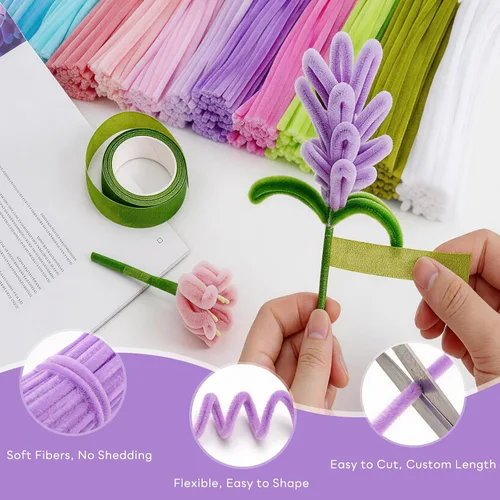 Vista 3 de DesignSter Juego de manualidades florales de 800 piezas, juego de agujas de 800 piezas Macaron