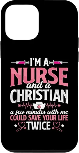 Vista 16 de iPhone 16 Christian Nurse Jesus God Funny Nursing RN LPN CNA - Funda para mujer
