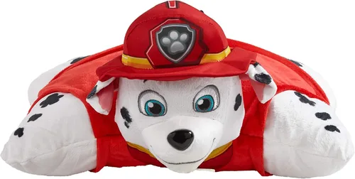 Vista 2 de Pillow Pets Nickelodeon Paw Patrol, Marshall Dálmata, Animal de Peluche Relleno de 16 Pulgadas Almohada de felpa suave, se desabrocha en una