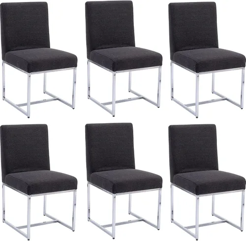 Vista 23 de BESTANO Sillas De Comedor - Juego de 2 sillas de comedor modernas negras tapizadas de piel sintética para cocina y comedor con marco de metal negro