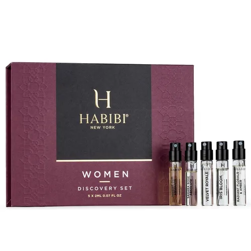 Vista 9 de H HABIBI Set de descubrimiento de fragancias para hombre, 5 × 0.1 fl oz