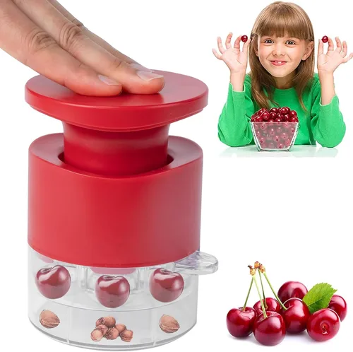 Vista 7 de Picadora de cerezas, herramienta para deshuesar de oliva, removedor de herramientas para deshuesar cereza, removedor de núcleo de pozo de frutas