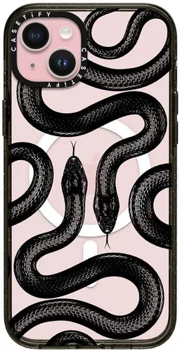 Vista 90 de CASETiFY Impact Funda para iPhone 15 [Probada contra Caídas de Grado Militar 4X / Protección contra Caídas de 8.2 pies / Compatible con Magsafe]