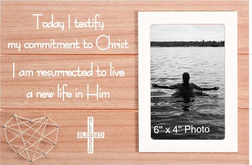 Vista 9 de Marco de Fotos con Cita Cristiana Inspiradora de Regalo - Puedo hacer todas las cosas en Cristo que me fortalece - Marco de Fotos de Versículo