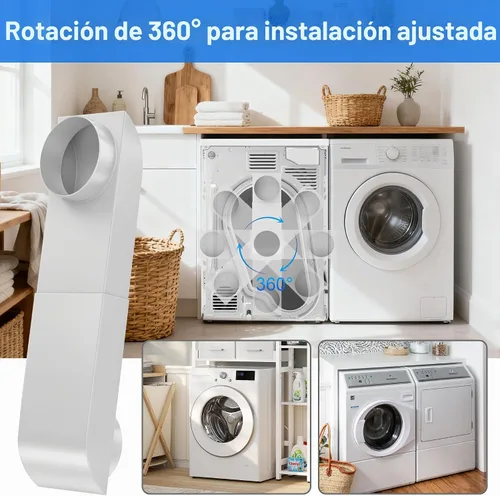 Vista 4 de Rejilla de ventilación para secadora de periscopio, conducto telescópico