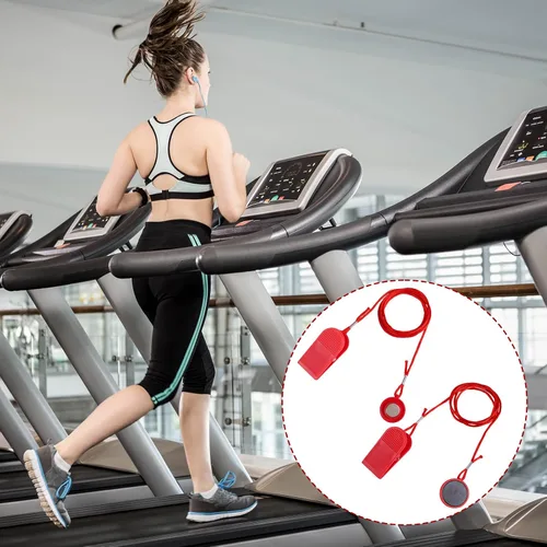 Vista 7 de lasuroa 2pcs Universal Treadmill Magnet Safety Keys, 2 Styles Treadmill Magnetic Key Replacement Parts Round Magnetic Safety Switch Running Machine