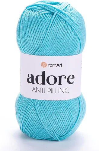 Vista 47 de 1 madeja YarnArt Adore, hilo antipilling, 100% acrílico antipilling, 100 g (3.5 oz), 280 m (306 yd), 3: Light-DK, Verde bebé - 358