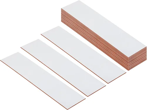 Vista 16 de PATIKIL Placas de nombre en blanco de 8"x2", paquete de 20, placas de nombre personalizadas grabadas personalizadas, rectángulos en blanco
