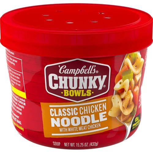 Vista 12 de Sopa Campbell’s Chunky, Sopa de Pollo con Brócoli y Queso, Lata de 18.8 Oz