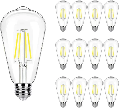Vista 8 de [Usado] winsaLED Bombillas LED equivalentes a 25 W, 2700 K, color blanco suave, no regulables, ST19 de 2 W, bombillas Edison LED con base E26, 90
