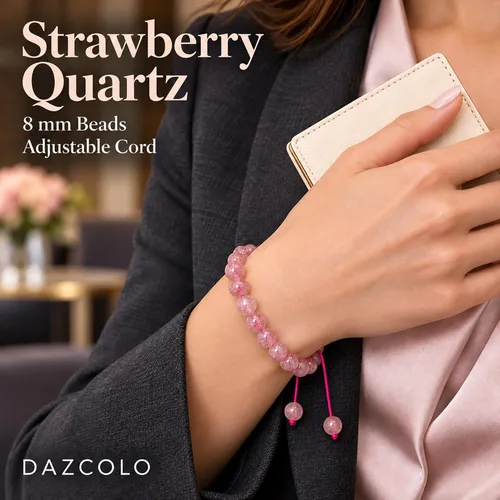 Vista 3 de Pulsera ajustable de 8 mm con gemas naturales, pulseras unisex de cristal hechas a mano para meditación, yoga, sanación espiritual y energía