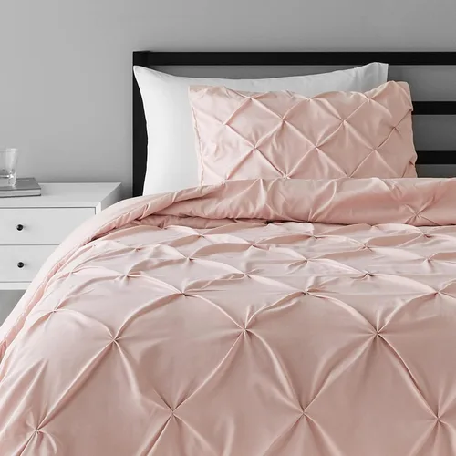 Vista 21 de Amazon Basics - Juego de ropa de cama con edredón de plumón sintético de dos piezas, suave y ligero, para todas las estaciones, con pliegues