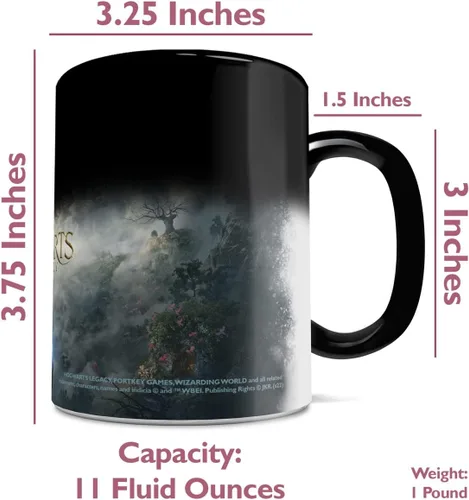 Vista 8 de Morphing Mugs Hogwarts Legacy Obra de arte oficial – Mundo mágico de Harry Potter – Una taza de cerámica que cambia de color de 11 oz – Imagen