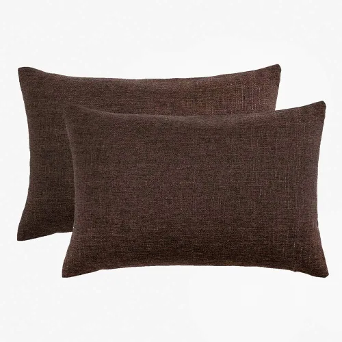 Vista 32 de RainRoad Fundas de Almohadas Decorativas Negras Juego de 2 de Terciopelo Suave 18x18 Pulgadas para Sofá Cama (Negro, 18" x 18"(Paquete de 2))