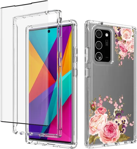 Vista 8 de Funda compatible con Galaxy Note 20 Ultra 5G, SM-N986U con protector de pantalla de vidrio templado, cuerpo completo, a prueba de golpes