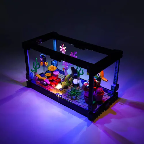 Vista 9 de Kyglaring Kit de luces LED compatible con Lego Set 31122, accesorios de iluminación compatibles con Creator Fish Tank, solo luces