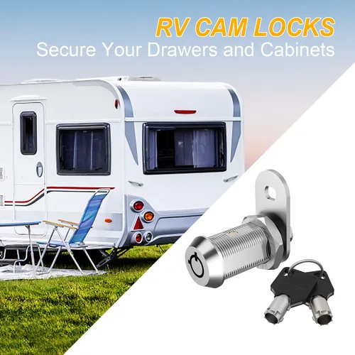 Vista 6 de Paquete de 1 cerradura de gabinete con llaves, cerradura de leva de 5/8 pulgadas con llave similar, cerradura de almacenamiento para compartimento