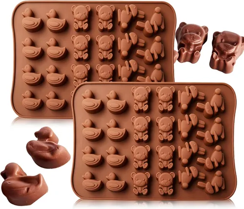 Vista 15 de 1 molde de silicona para chocolate, molde cuadrado de silicona, molde de barra de chocolate antiadherente, molde de chocolate reutilizable
