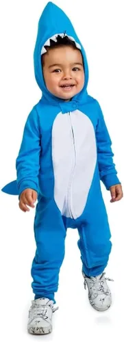 Vista 3 de Tipsy Elves Lindo mono de tiburón para bebé con capucha para bebés y niños pequeños, talla unisex