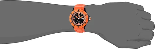 Vista 2 de Reloj naranja y negro extragrande de 1.969 in, Naranja, Moderno