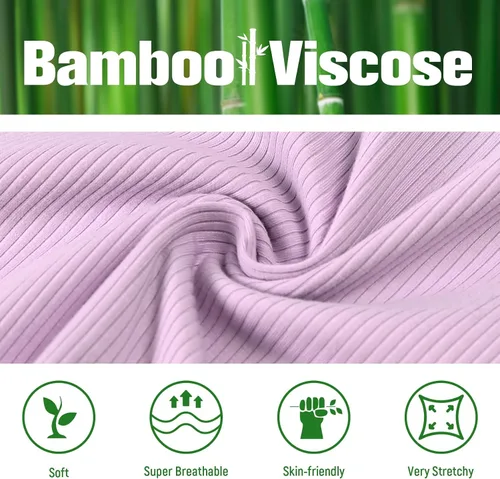 Vista 6 de OPAWO Pijama de bambú para niños pequeños, camiseta acanalada y pantalones de 2 piezas para niña, ropa de otoño para bebé, ropa de invierno de 1 a 7