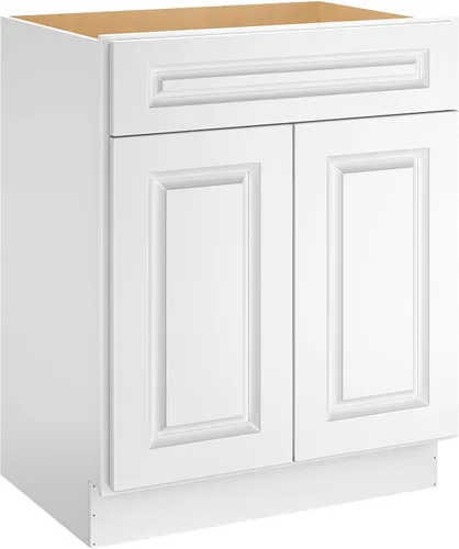 Vista 12 de LOVMOR Vanidad de baño de 24 pulgadas, gabinete base de cocina, unidad de almacenamiento de fregadero individual, armario de almacenamiento
