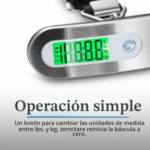 Vista 5 de Fosmon Báscula digital de equipaje, báscula de equipaje de maleta de 110