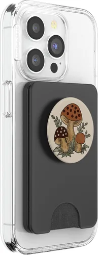 Vista 10 de Mushrooms Make Me Merry (vintage) PopSockets Swappable PopGrip