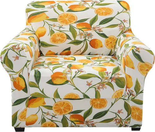 Vista 14 de hyha Funda para sofá, fundas para sofá biplaza, diseño floral, elásticas, estampadas, 3 piezas, fundas para sofá de 2 cojines separados, protector